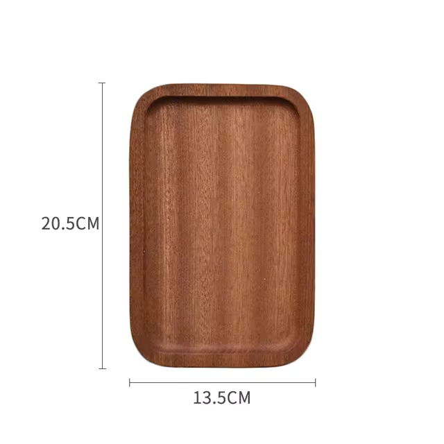 Eleganter Beistellteller aus Akazienholz