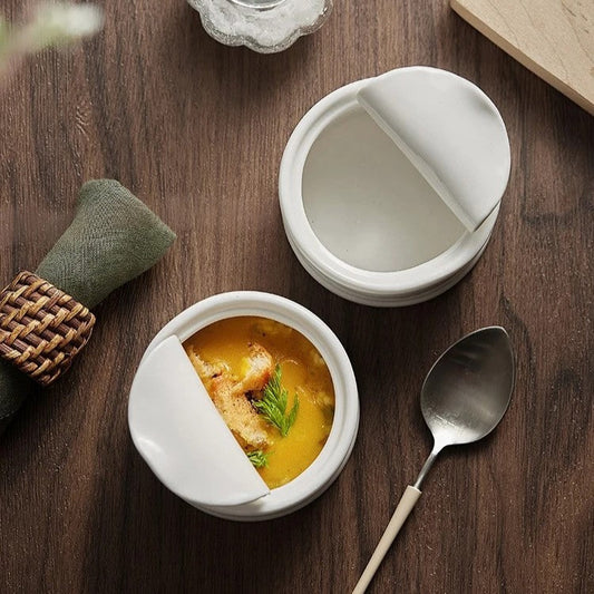 Exquisite Ajar Suppenschüssel aus feiner Keramik