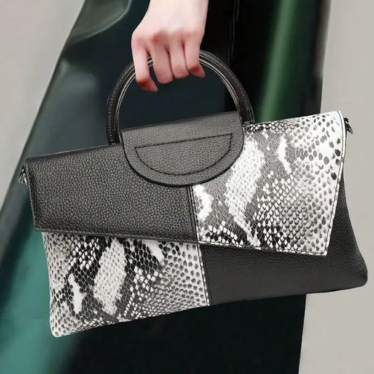 Serpenza: Elegante Snake-Prägungstasche