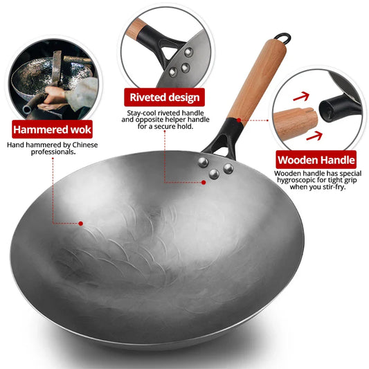 Atheltichub: Handgeschmiedeter Wok – Tradition und Langlebigkeit vereint! 🍳🔨✨