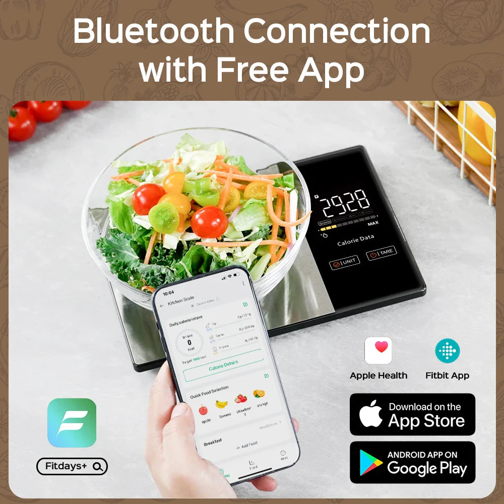 Atheltichub Smarte Digitale Küchenwaage – Präzise Messungen für gesundes Kochen 🍳