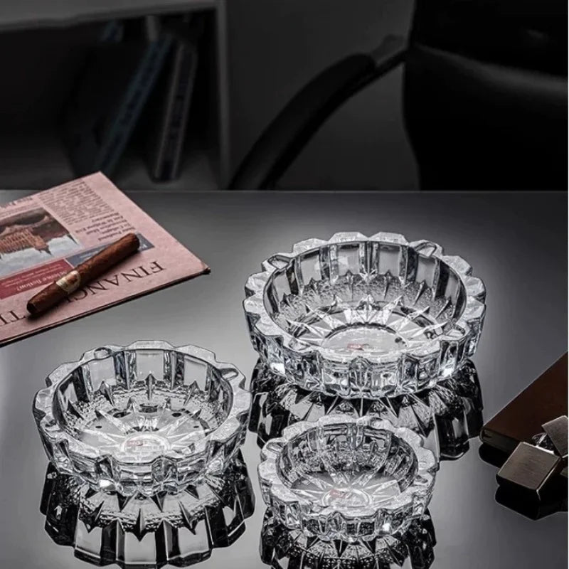 Eleganter Kristallglas-Aschenbecher
