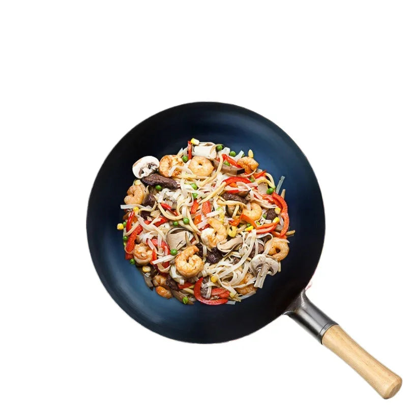 Atheltichub Traditioneller Gusseisen-Wok – Unbeschichtet, Langlebig & Authentisch! 🍲✨