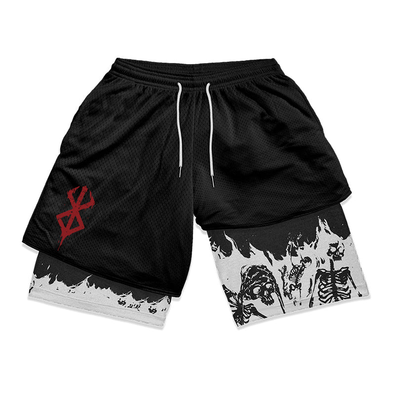 Atheltichub Anime Berserk 2-in-1 Gym Shorts