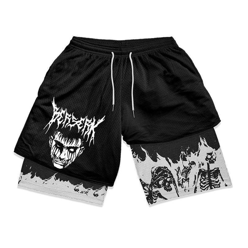 Atheltichub Anime Berserk 2-in-1 Gym Shorts