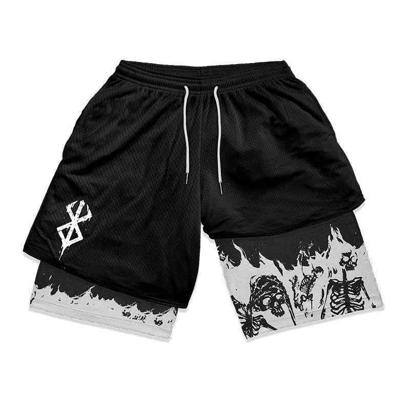 Atheltichub Anime Berserk 2-in-1 Gym Shorts