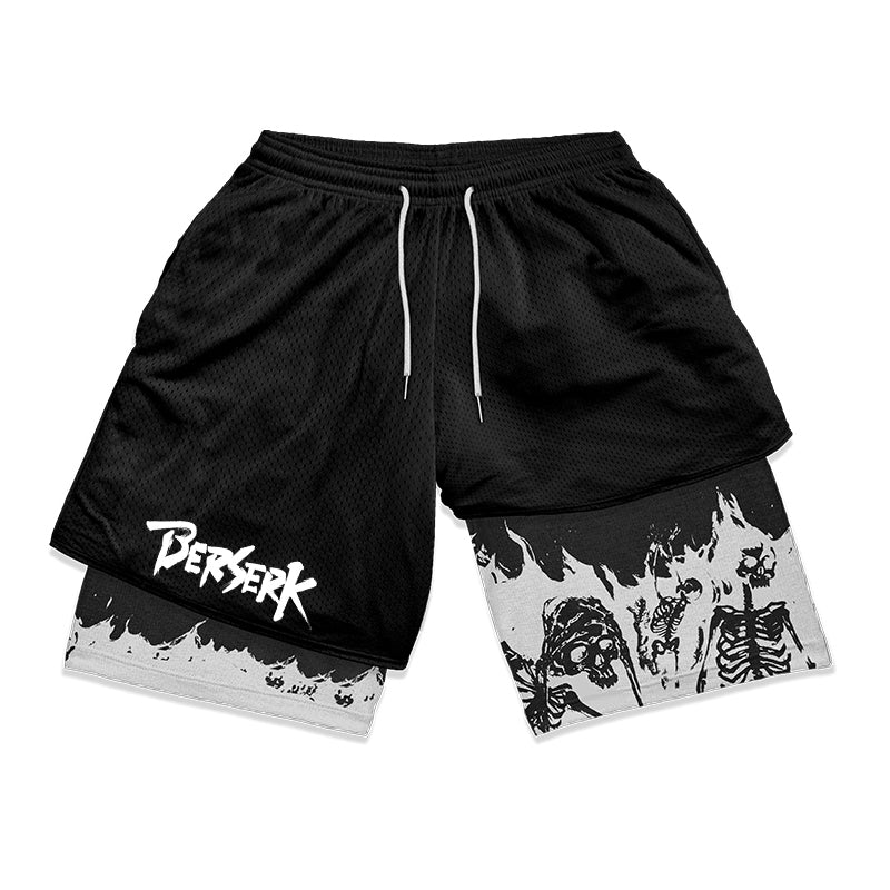 Atheltichub Anime Berserk 2-in-1 Gym Shorts
