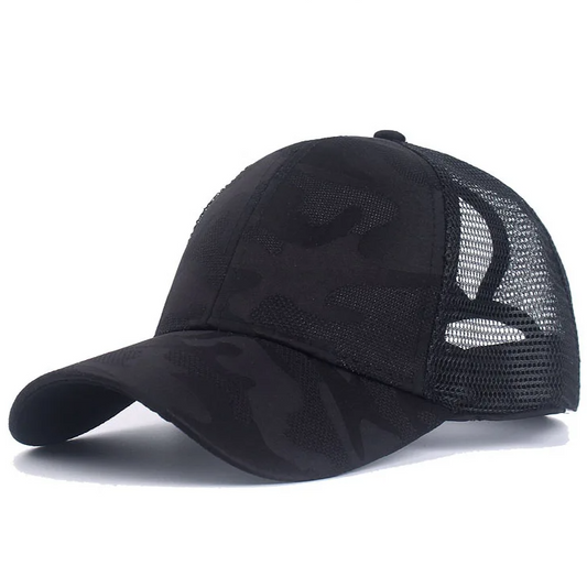 Elegantes Camouflage Cap für hohen Pferdeschwanz