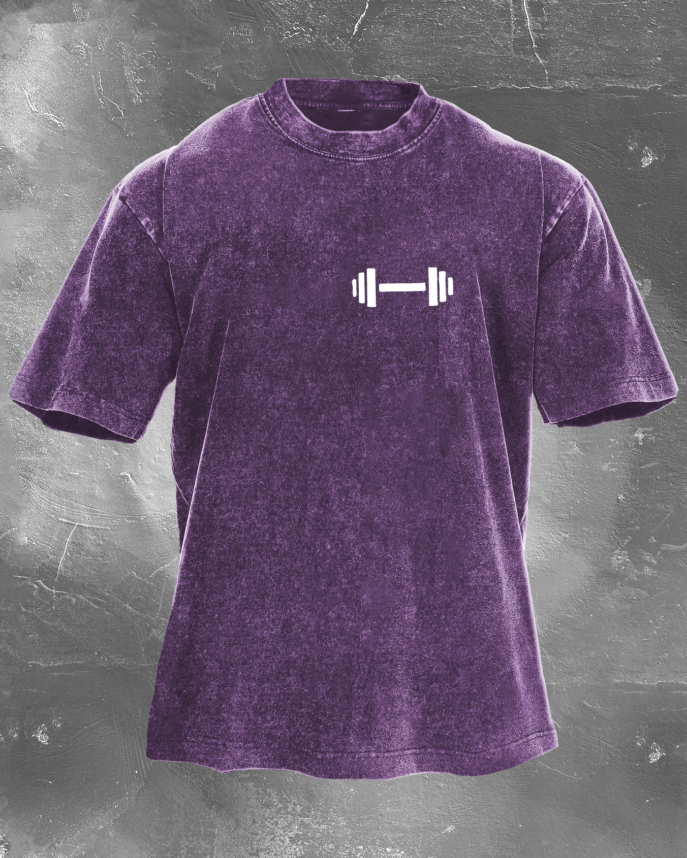 DUMBBELL DADDY: Trendiges, gewaschenes T-Shirt für Fitness-Fans