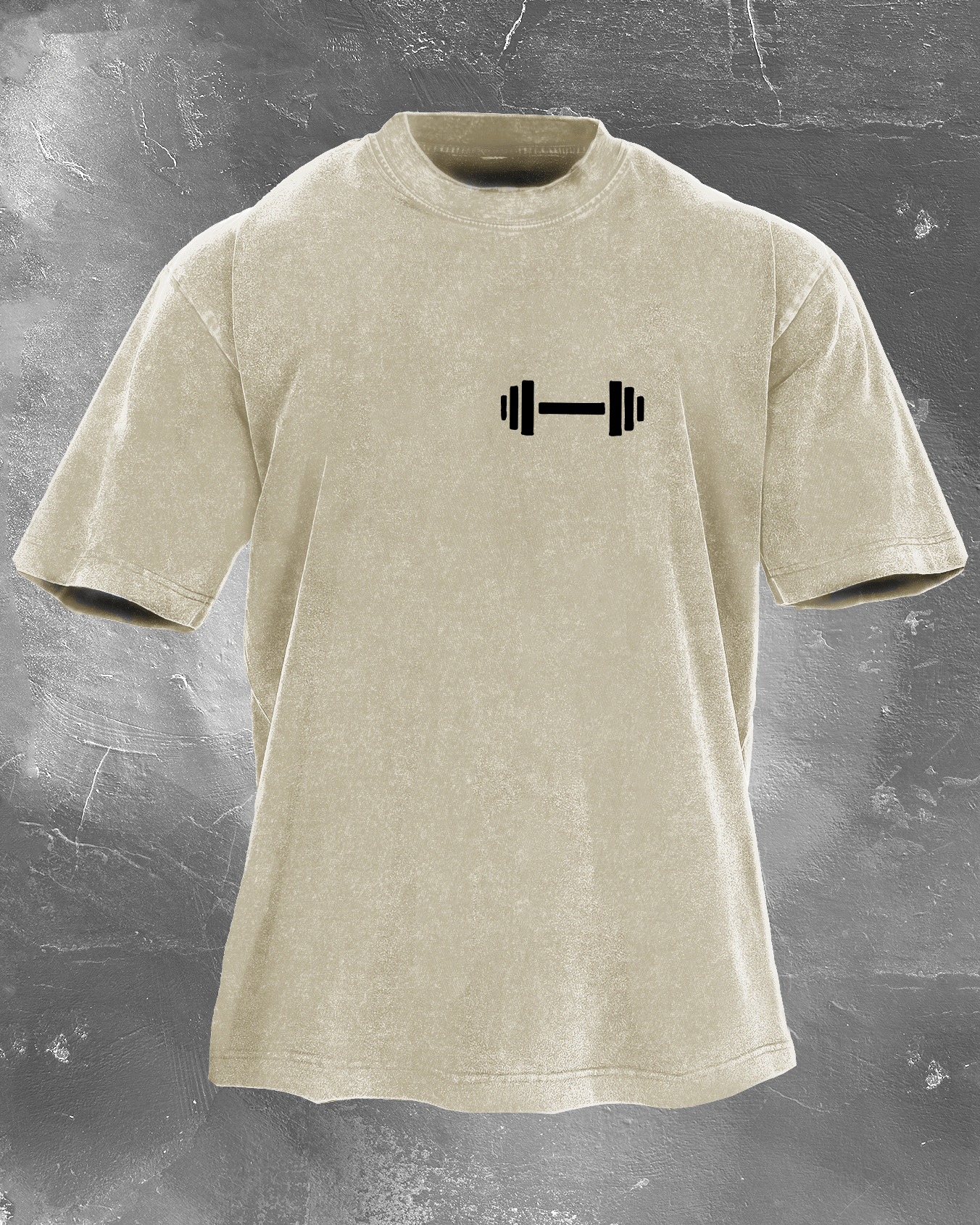 DUMBBELL DADDY: Trendiges, gewaschenes T-Shirt für Fitness-Fans