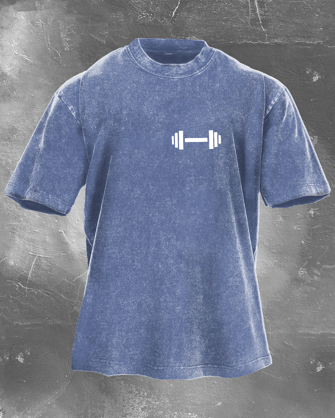 DUMBBELL DADDY: Trendiges, gewaschenes T-Shirt für Fitness-Fans