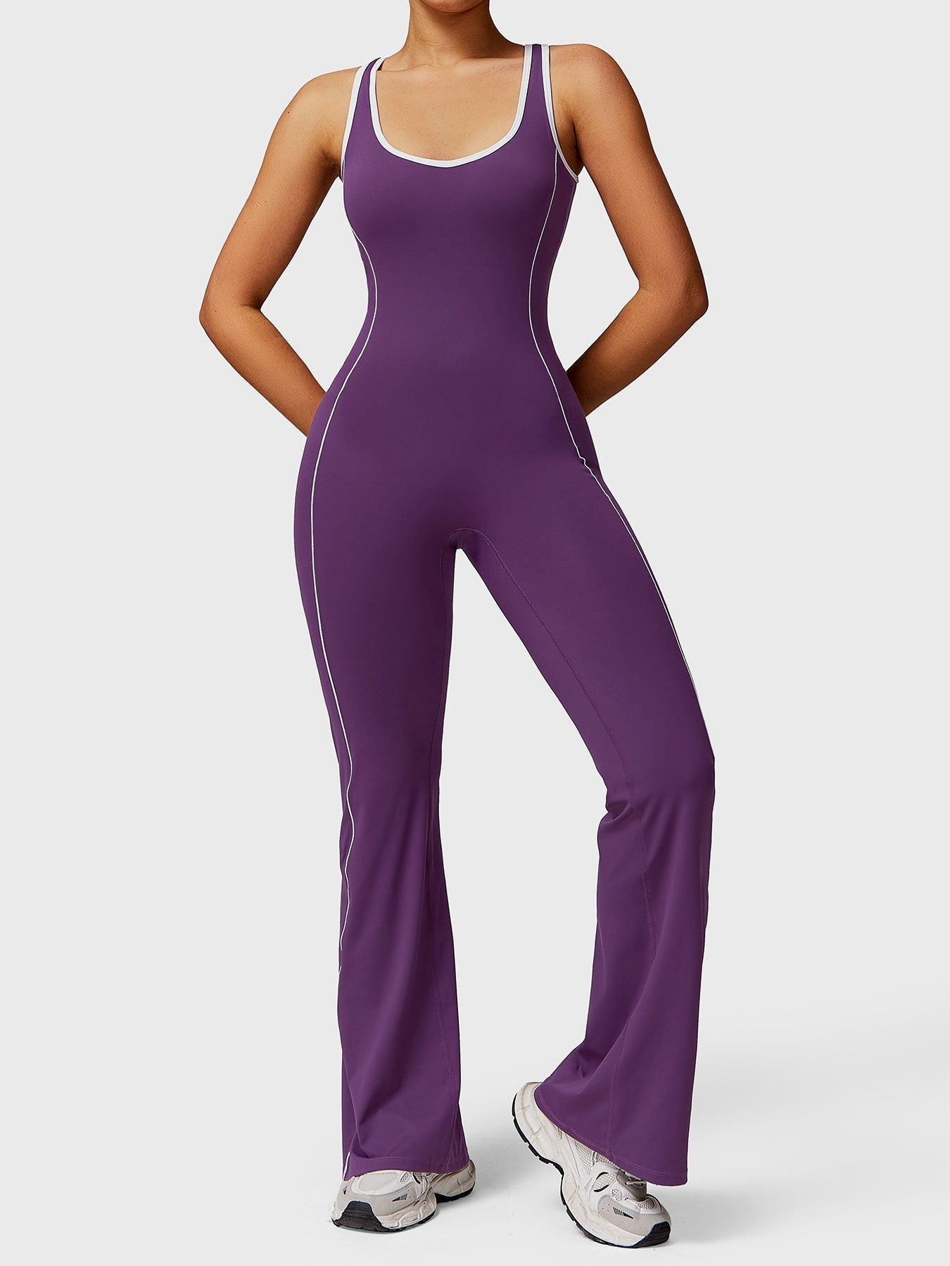 Ironfit Antonia Kontrast-Flare-Jumpsuit