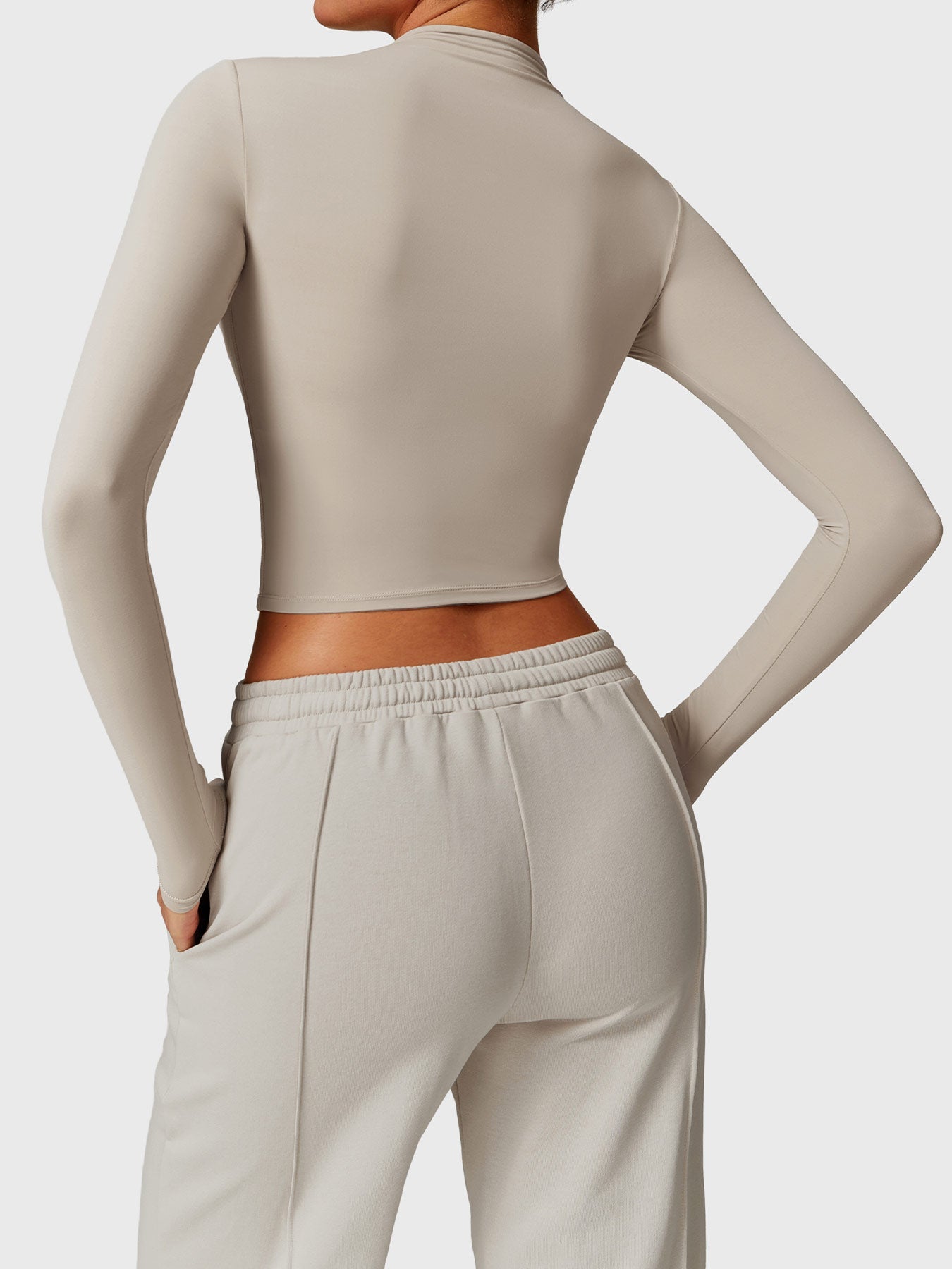 Ironfit Turtle Neck Long Sleeve Crop Top