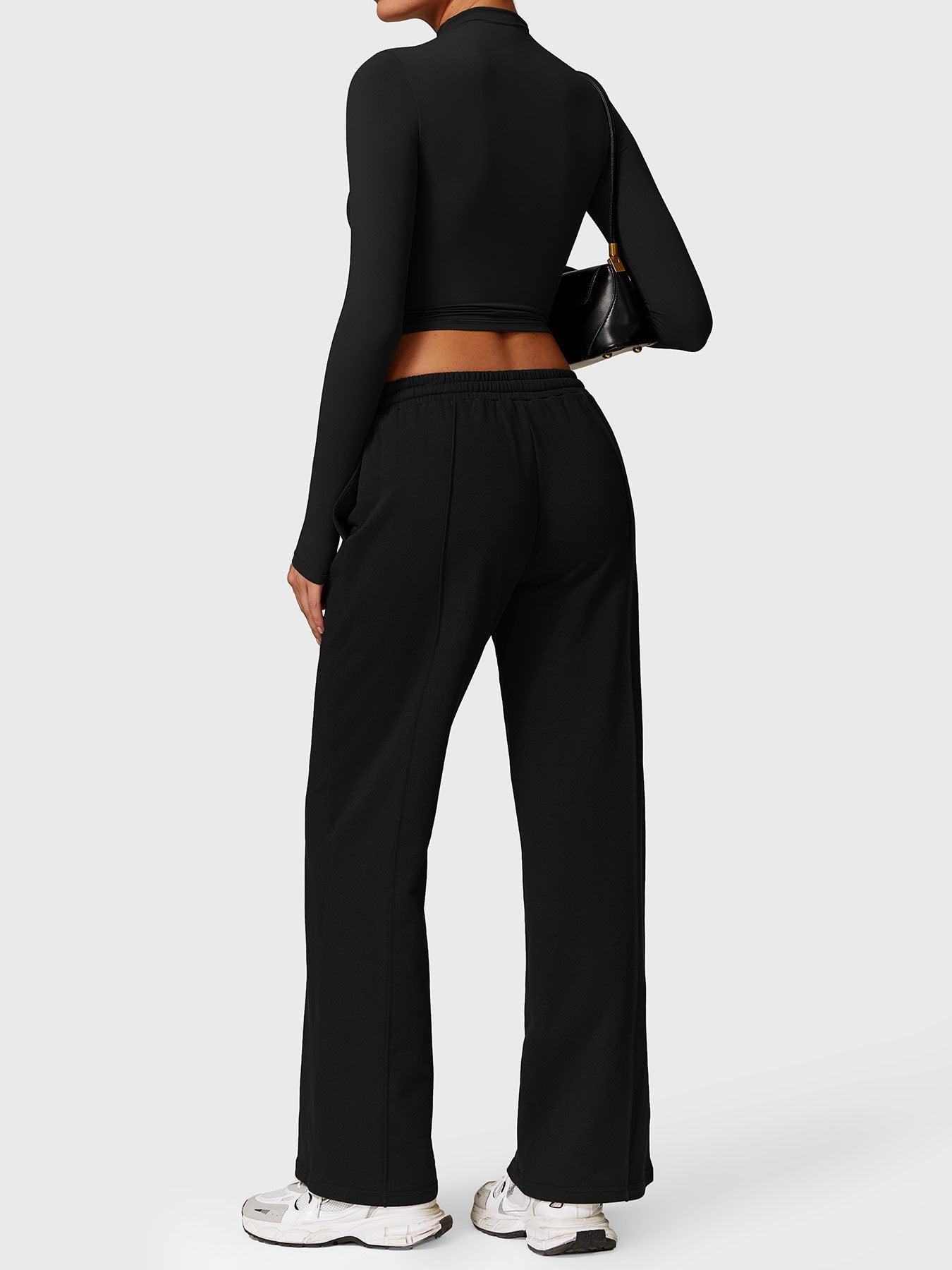 Ironfit Turtle Neck Long Sleeve Crop Top