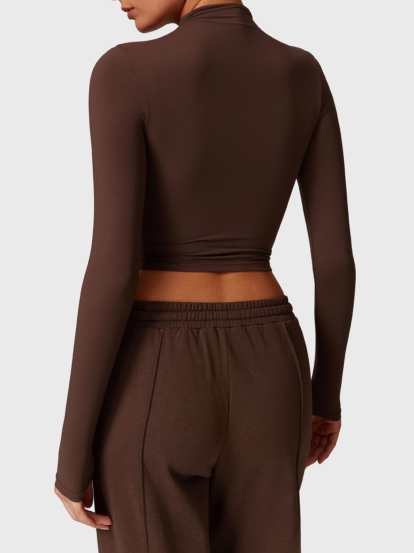 Ironfit Turtle Neck Long Sleeve Crop Top