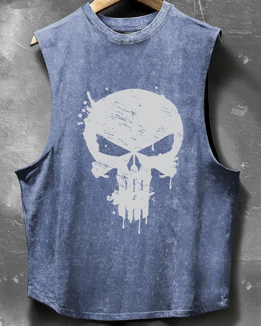 AthelticHub Skull Drop: Trendiges Ärmelloses Tanktop