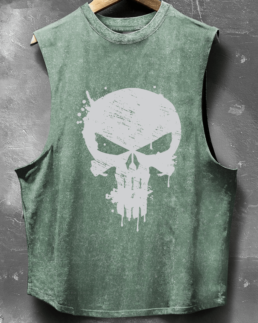 AthelticHub Skull Drop: Trendiges Ärmelloses Tanktop