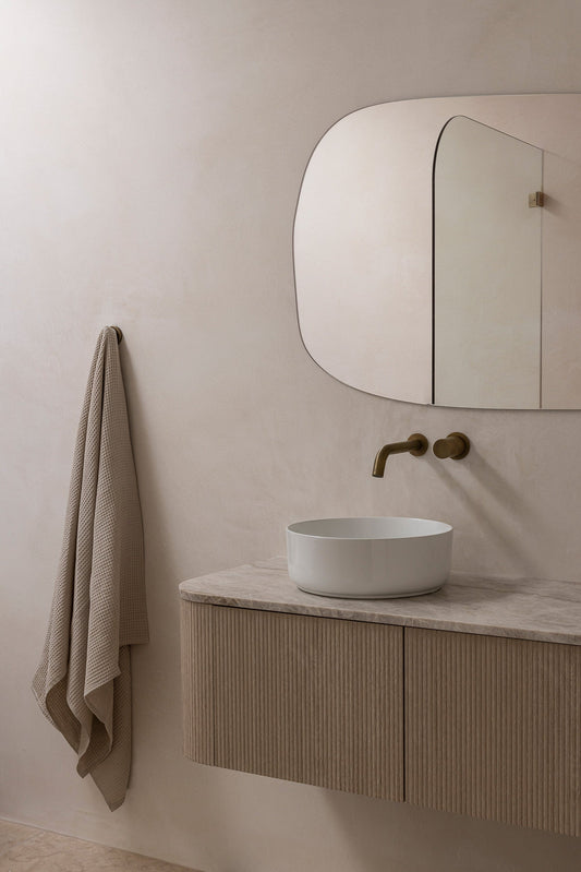 Exklusives Haferflocken-Badetuch – Handgewebte Eleganz für Ihr Bad