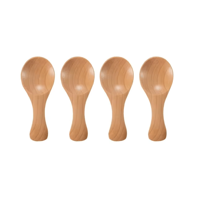 Elegante Holzlöffel für Gewürze – 4er Set