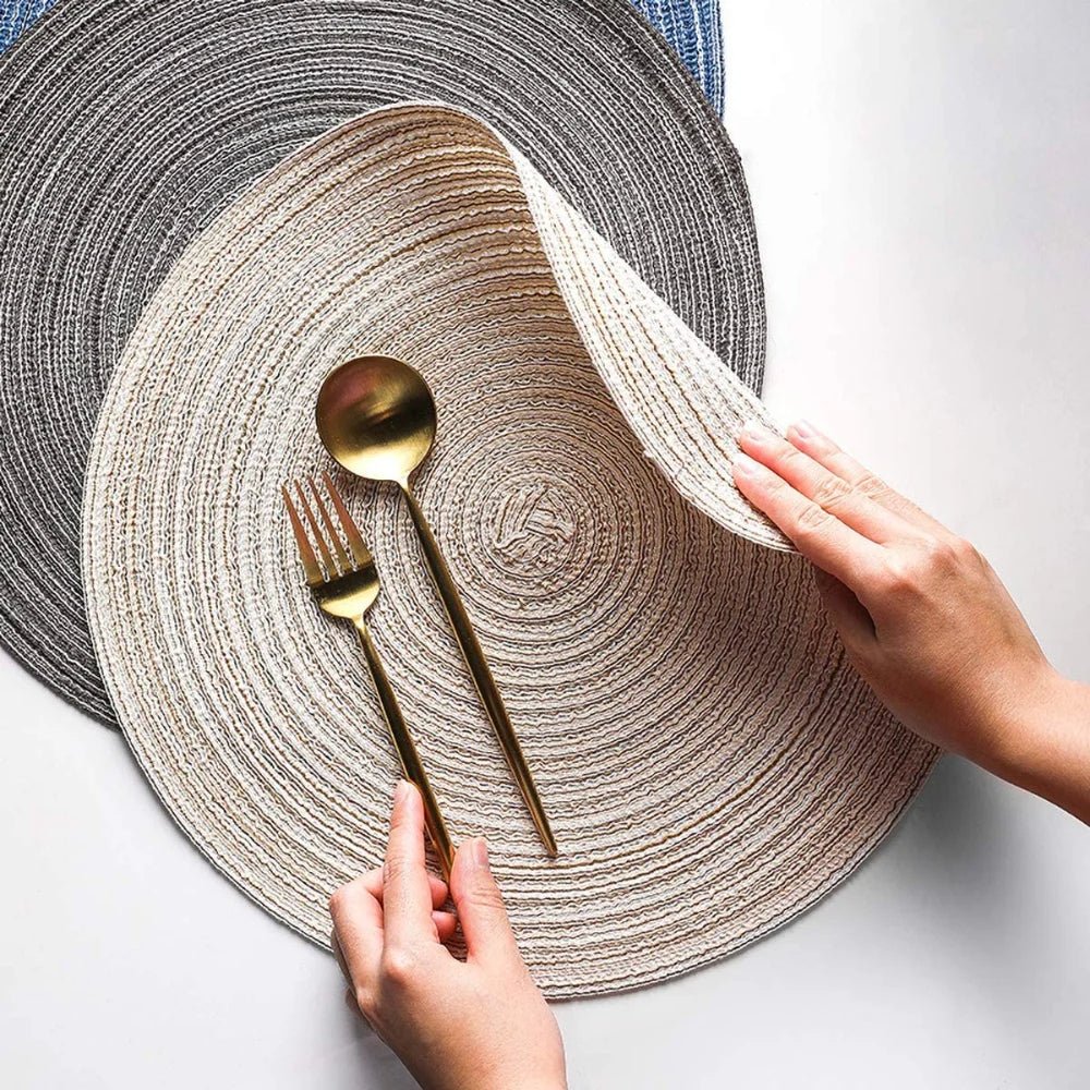 Elegantes 12-teiliges Runduntersetzer-Set aus hochwertigem Material