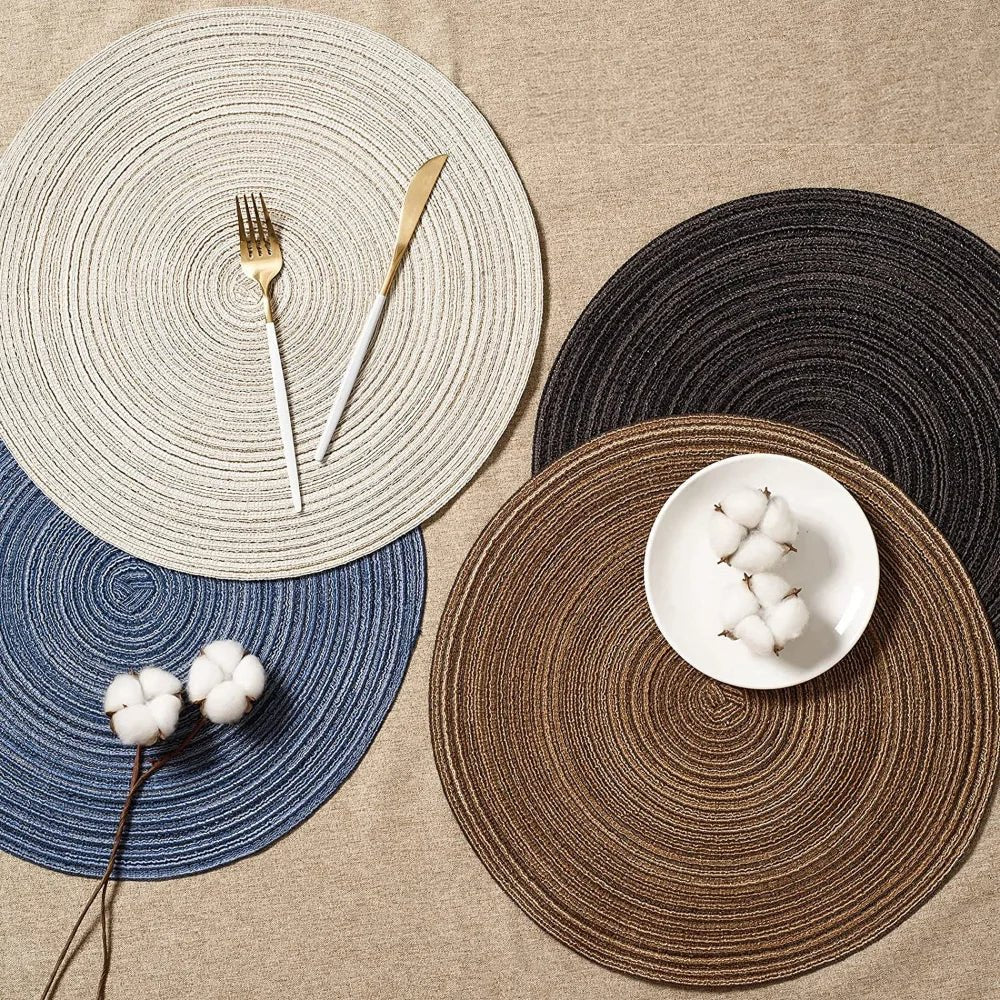 Elegantes 12-teiliges Runduntersetzer-Set aus hochwertigem Material