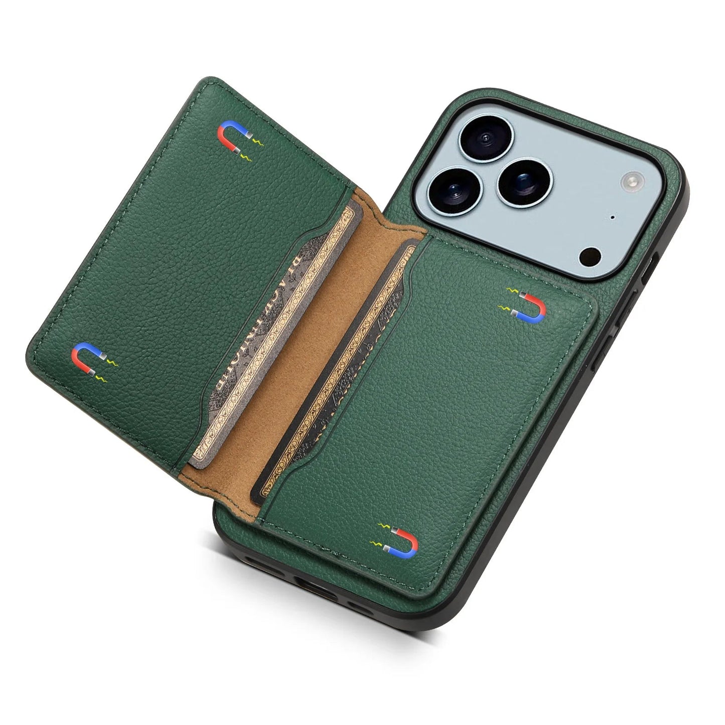 Elegante Crypt Bifold Hülle für iPhone 17