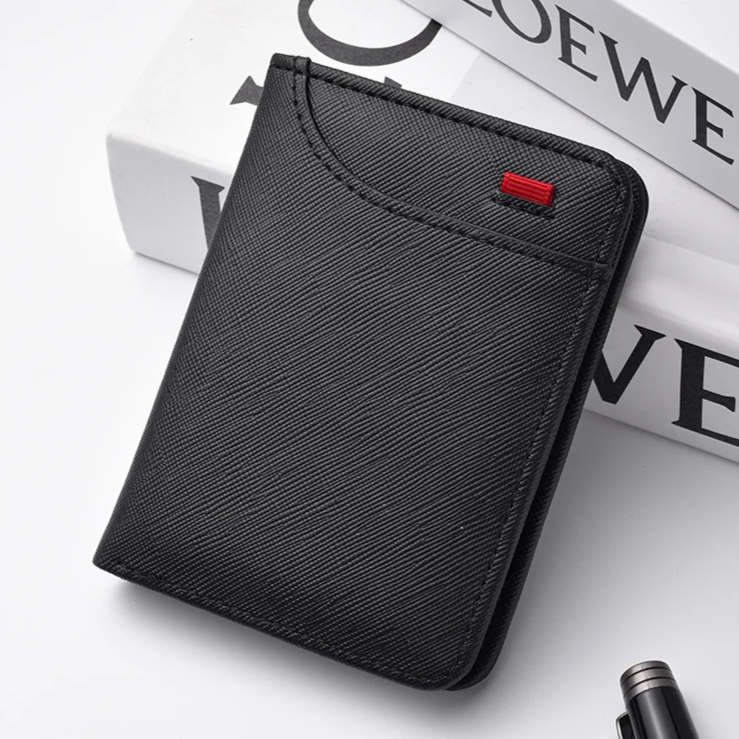 Schiefer Vertikales Portemonnaie: Eleganz in jeder Faltung