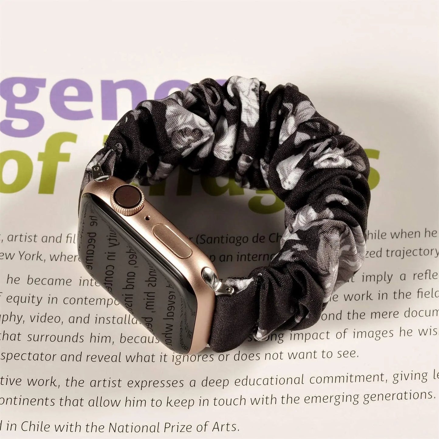 Elegantes Bella Scrunchie Loop Armband für Apple Watch