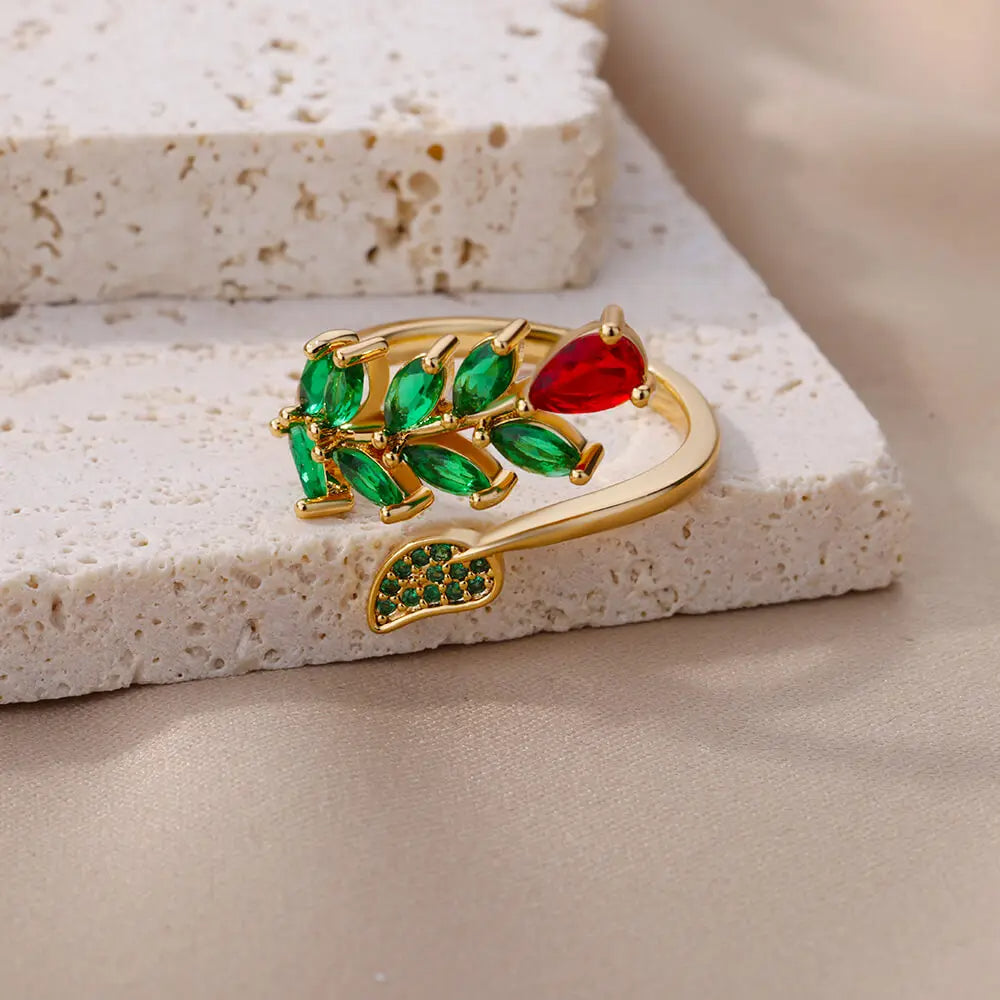 Eleganter Zirkonring in Roségold