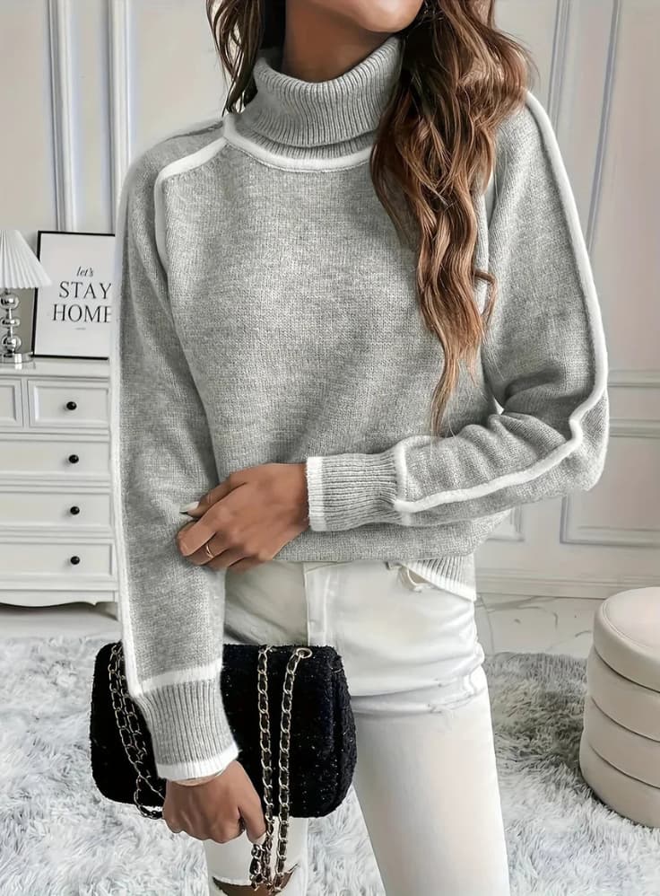 Thea | Eleganter Rollkragenpullover aus hochwertiger Wolle