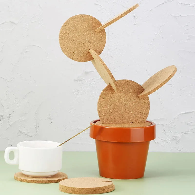 Elegantes Kaktus-Untersetzer-Set für stilvolle Pflanzenliebhaber