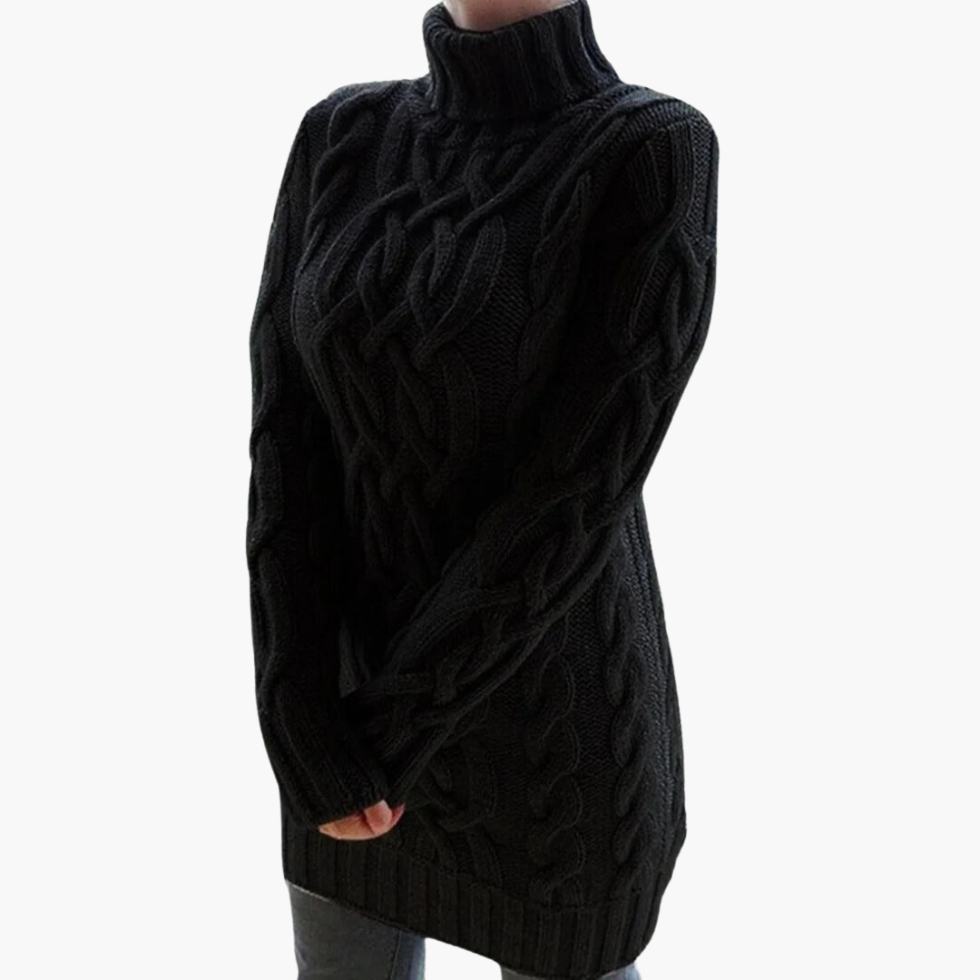 Lena | Exquisiter Langpullover mit stilvollem Rollkragen
