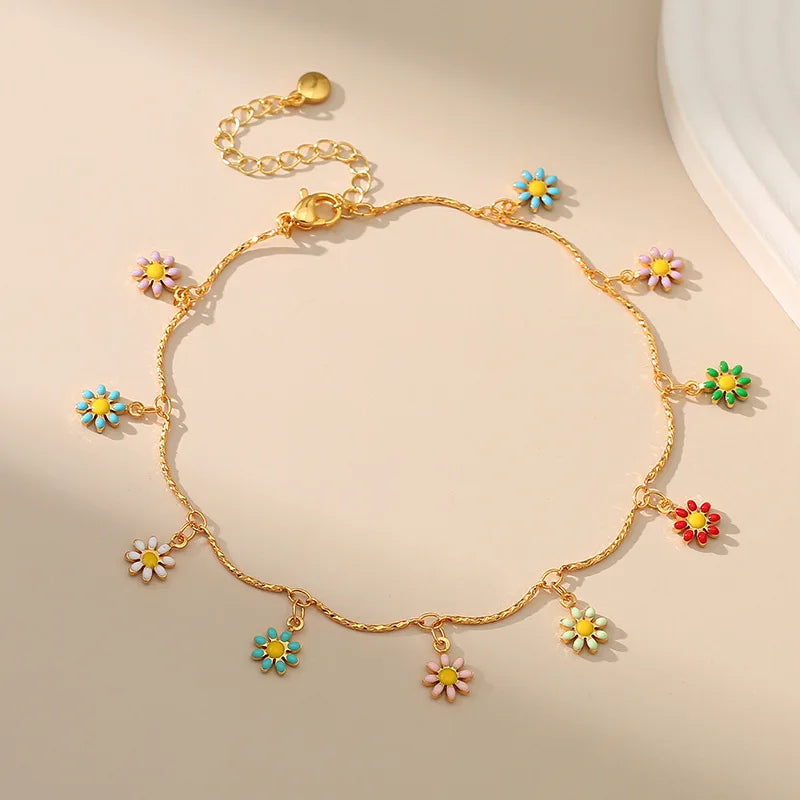 Elegante Daisy Chain Fußkette