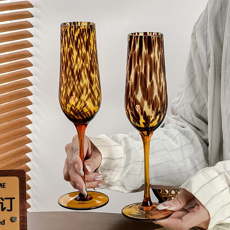 Vintique Leopard Champagnerflöten - Eleganz trifft Exklusivität