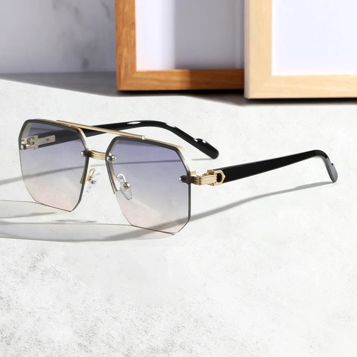 Aether Geometrische Sonnenbrille: Zeitlose Eleganz trifft modernes Design
