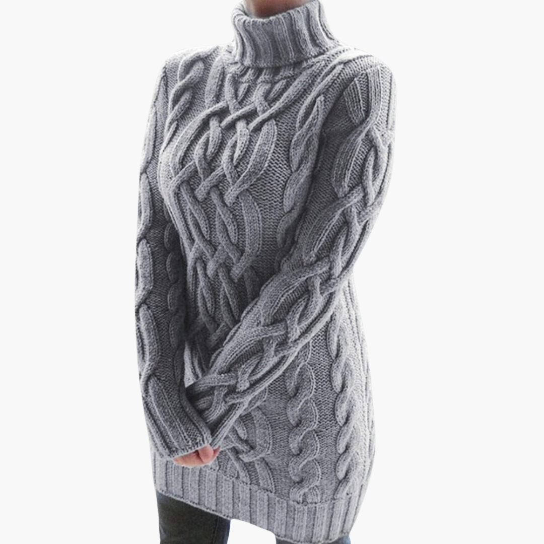 Lena | Exquisiter Langpullover mit stilvollem Rollkragen
