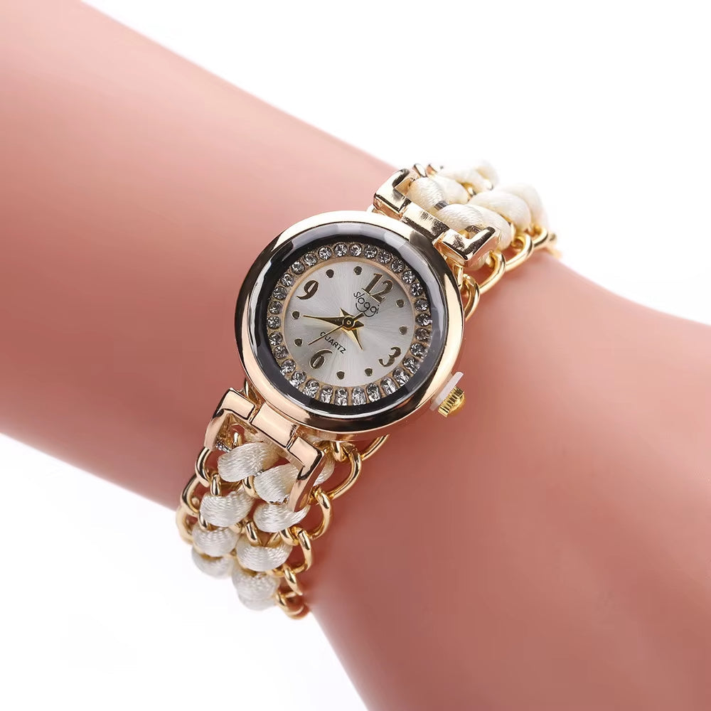 Athena Geflochtene Armbanduhr – Eleganz in jedem Detail