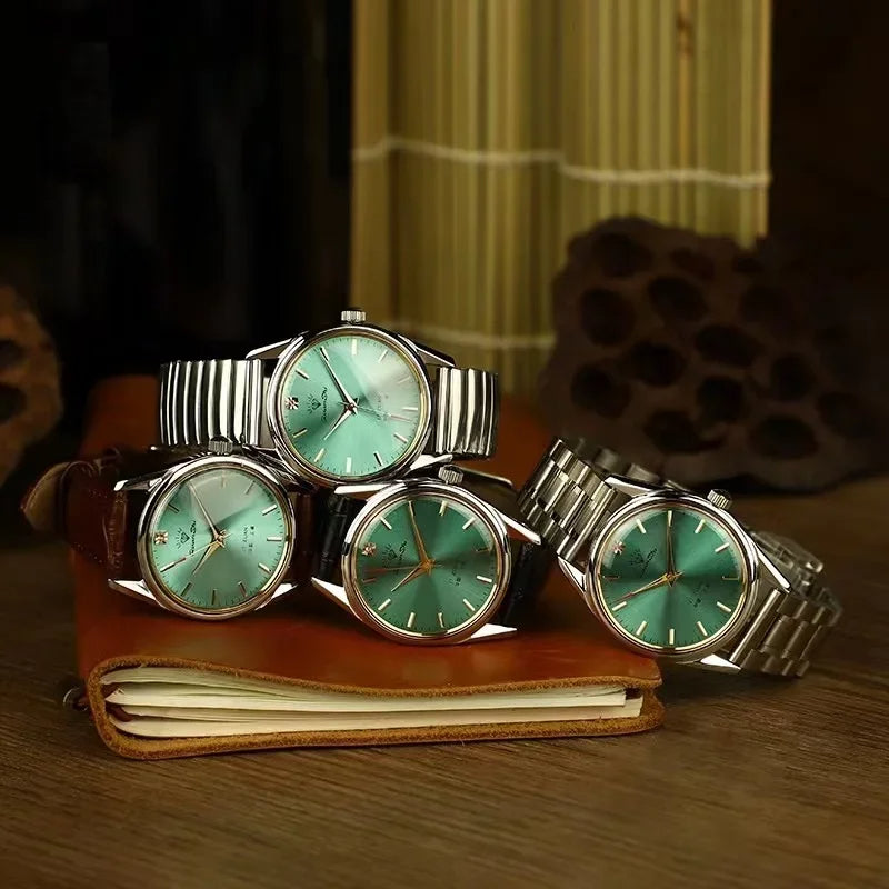 Elegante Aquamarin-Armbanduhr