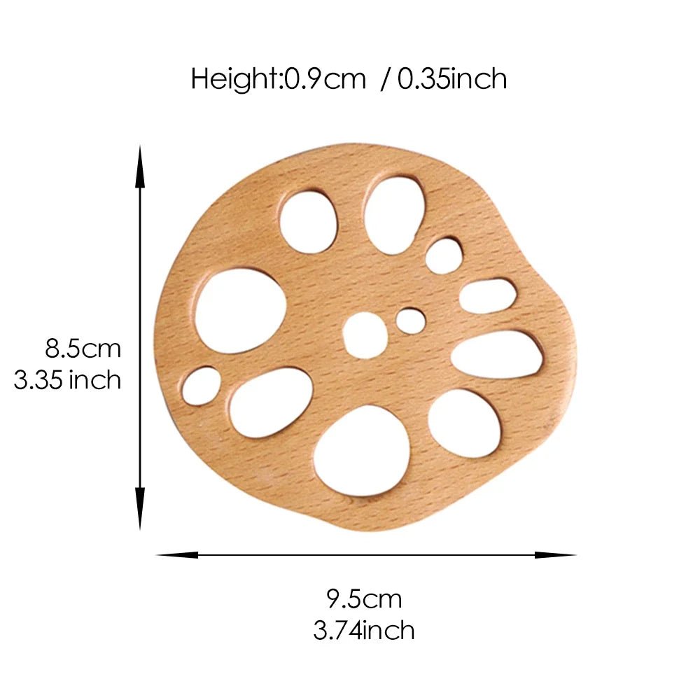 Elegantes 6-teiliges Untersetzer-Set aus Buchenholz