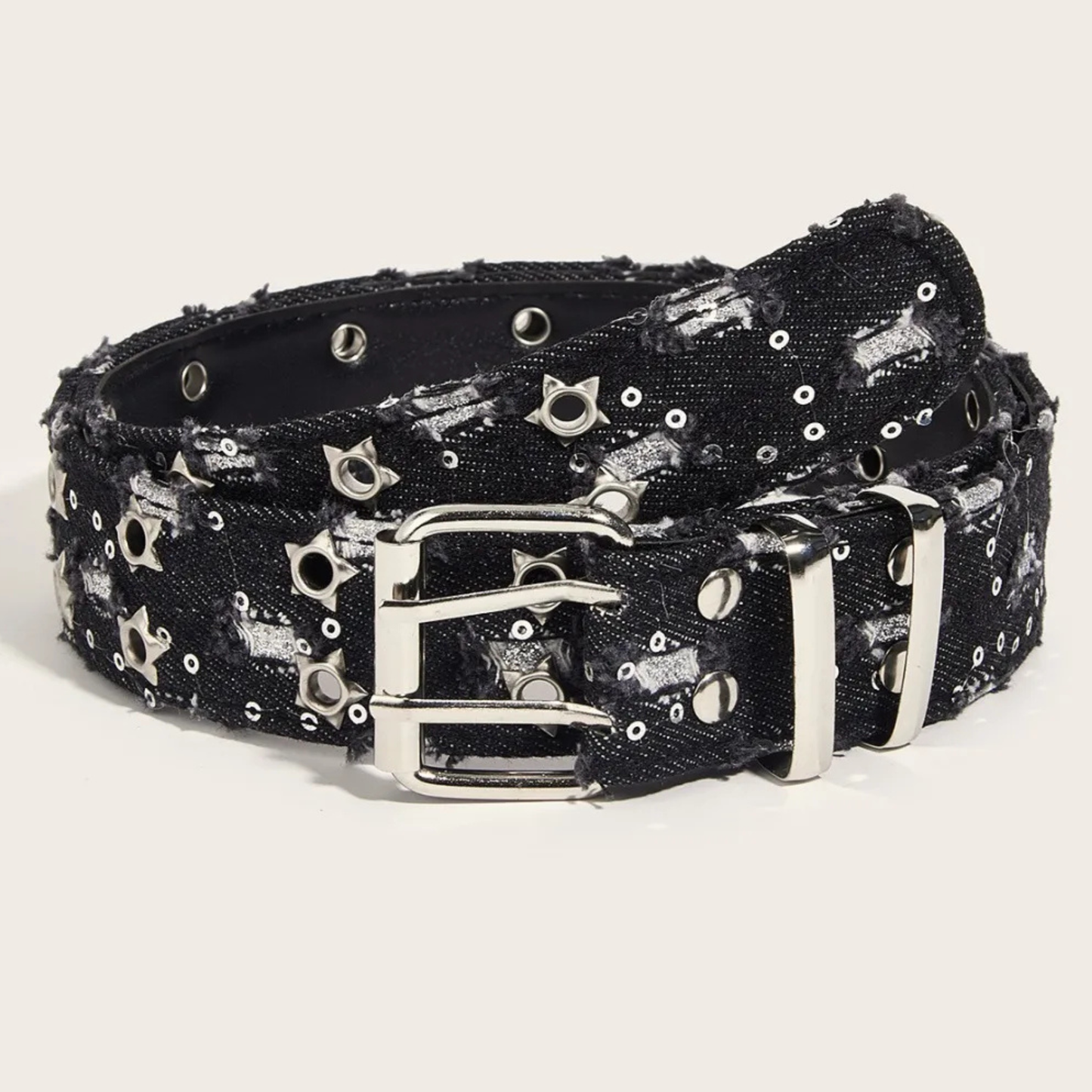 Exklusiver Sternen-Denim-Gürtel im Vintage-Look