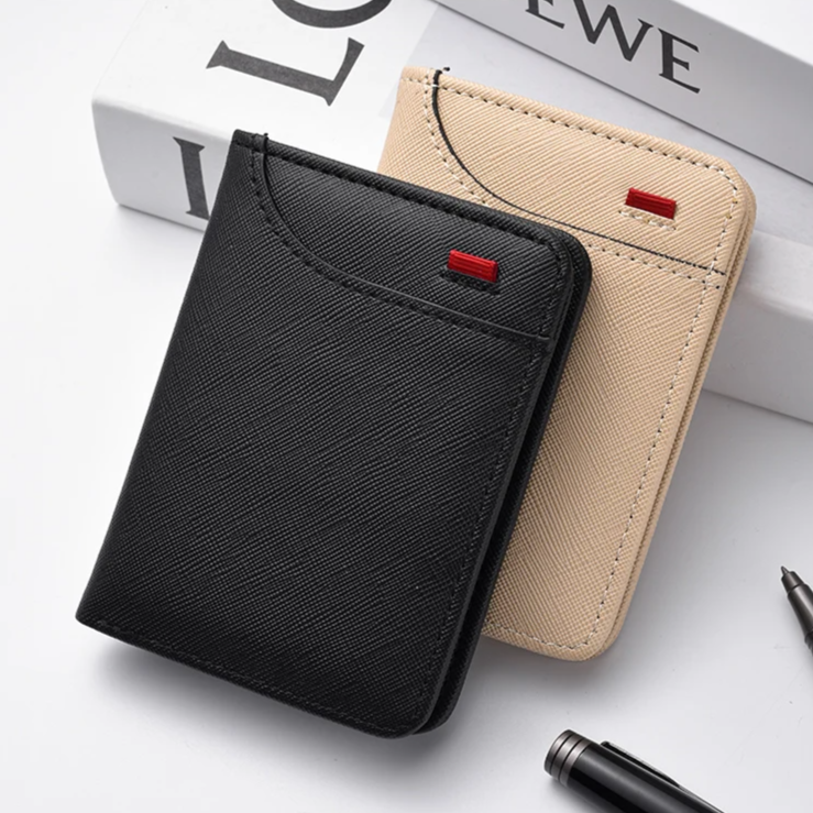 Schiefer Vertikales Portemonnaie: Eleganz in jeder Faltung