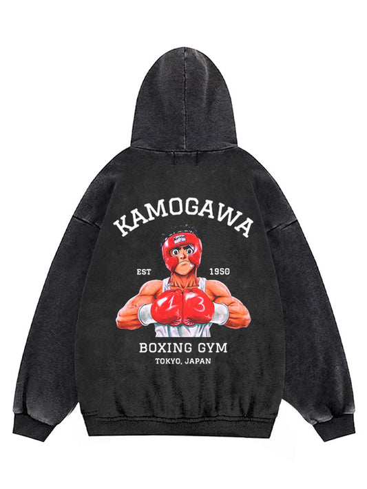 Vintage No Ippo Spar Hoodie – Stil trifft Nostalgie