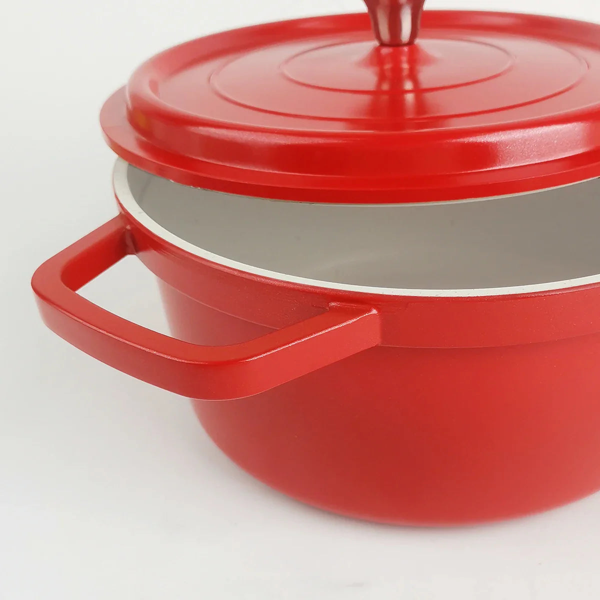 Atheltichub 4L Emaillierter Dutch Oven – Antihaft Rote Suppenpfanne mit Deckel