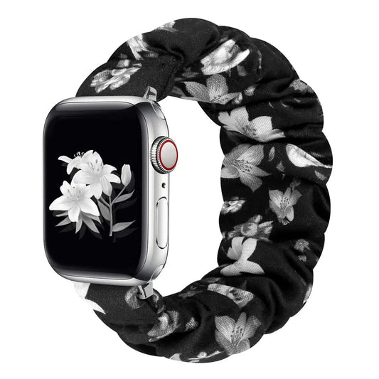 Elegantes Bella Scrunchie Loop Armband für Apple Watch