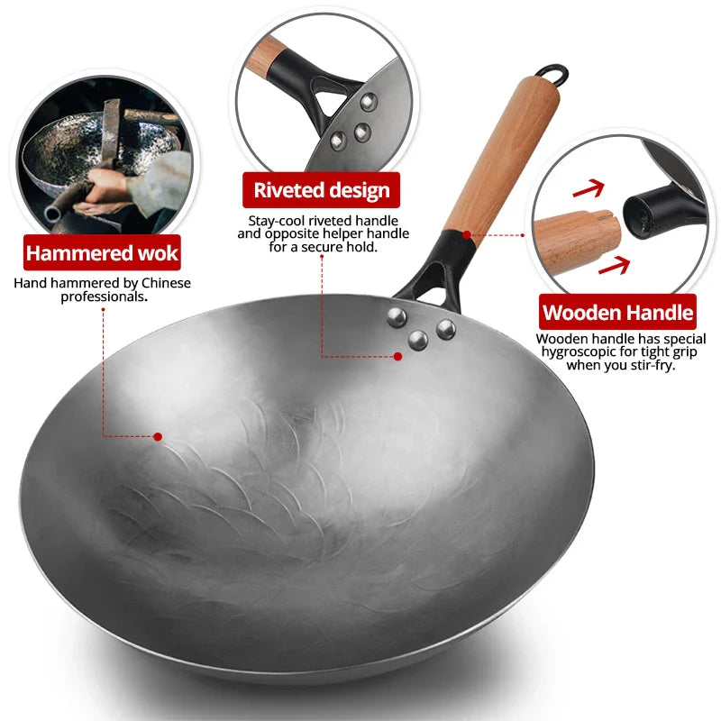 Atheltichub: Handgeschmiedeter Wok – Tradition und Langlebigkeit vereint! 🍳🔨✨
