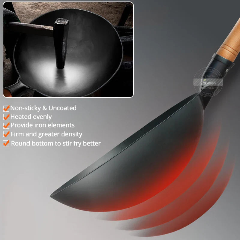 Atheltichub Gusseisen Wok – Langlebig, Gesund & Ideal für Deine Küche! 🍳✨