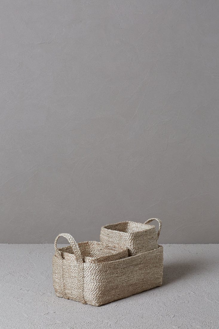 Elegantes Trio aus Jute-Körben – Natürliche Aufbewahrungslösungen