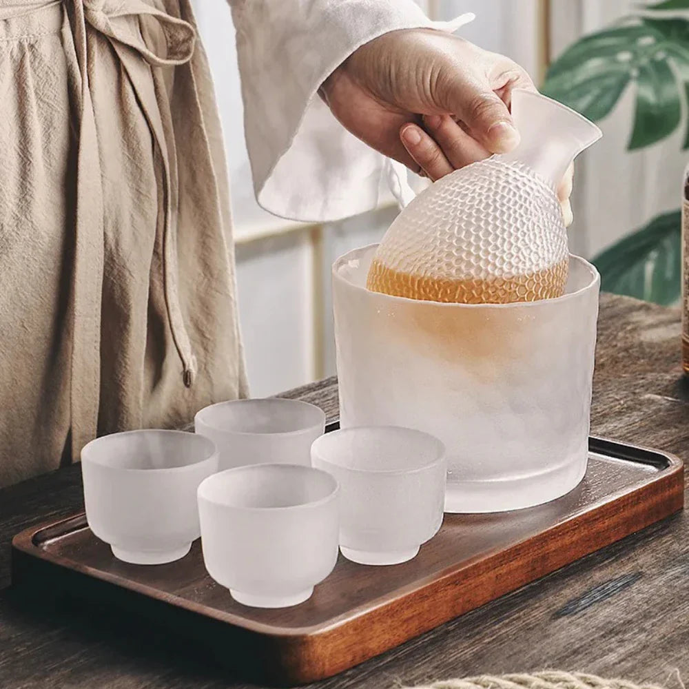 Japanisches Glas Bar Set – Eleganz für Sake und Cocktails