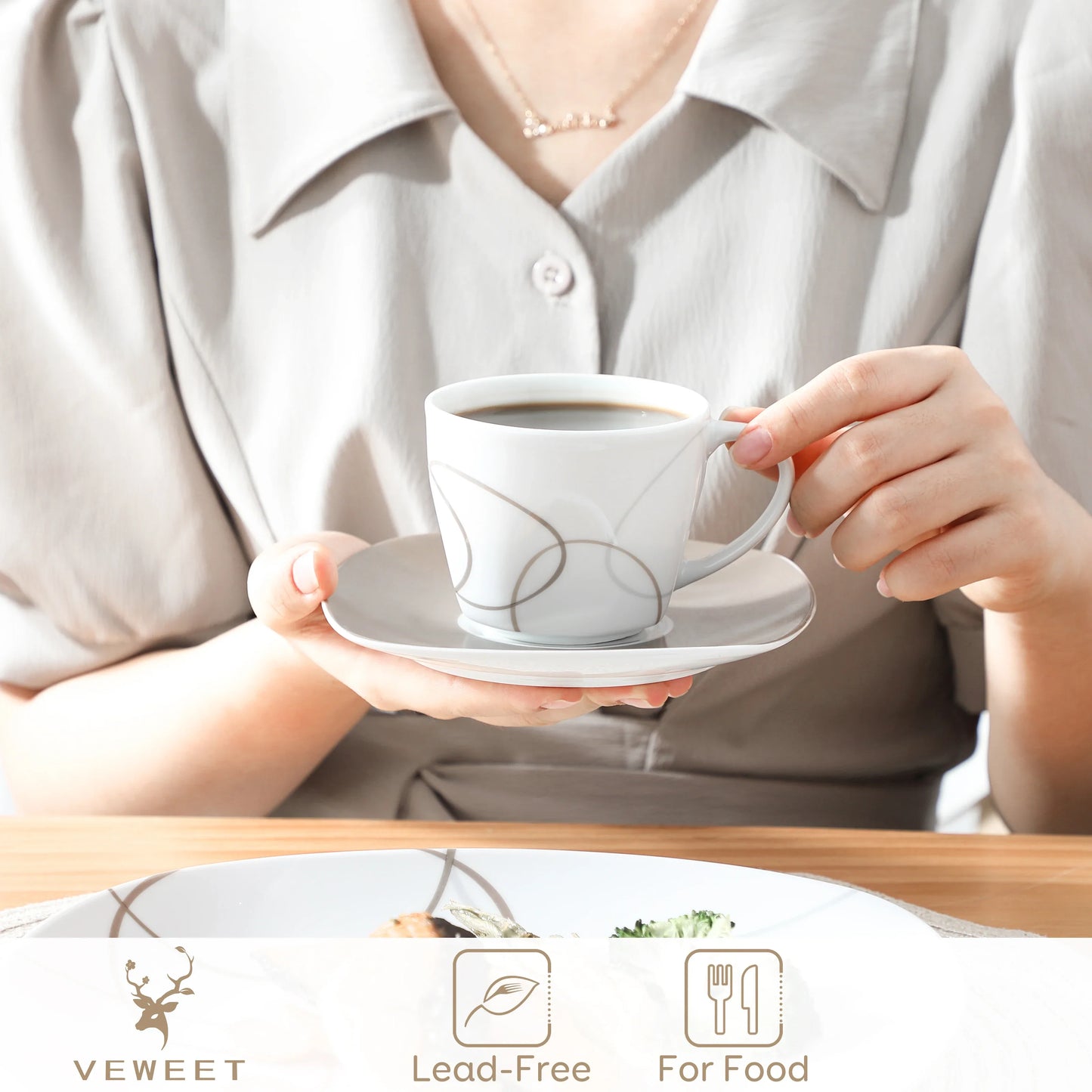 Malacasa Veweet Nikita: Exquisites 30-teiliges Porzellan-Geschirrset