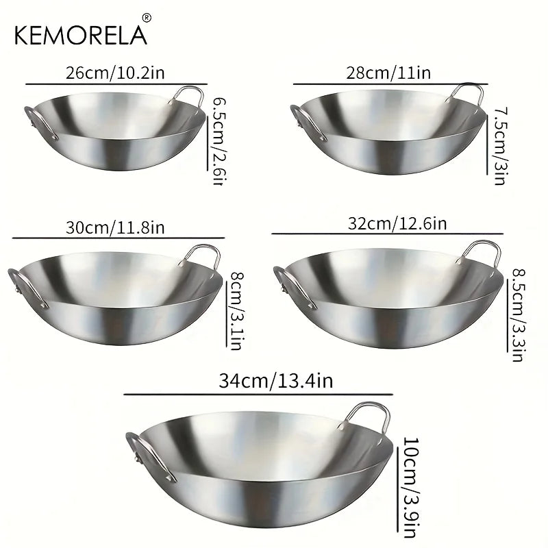 KEMORELA Edelstahl Wok – Zeitlose Eleganz für gesundes Kochen